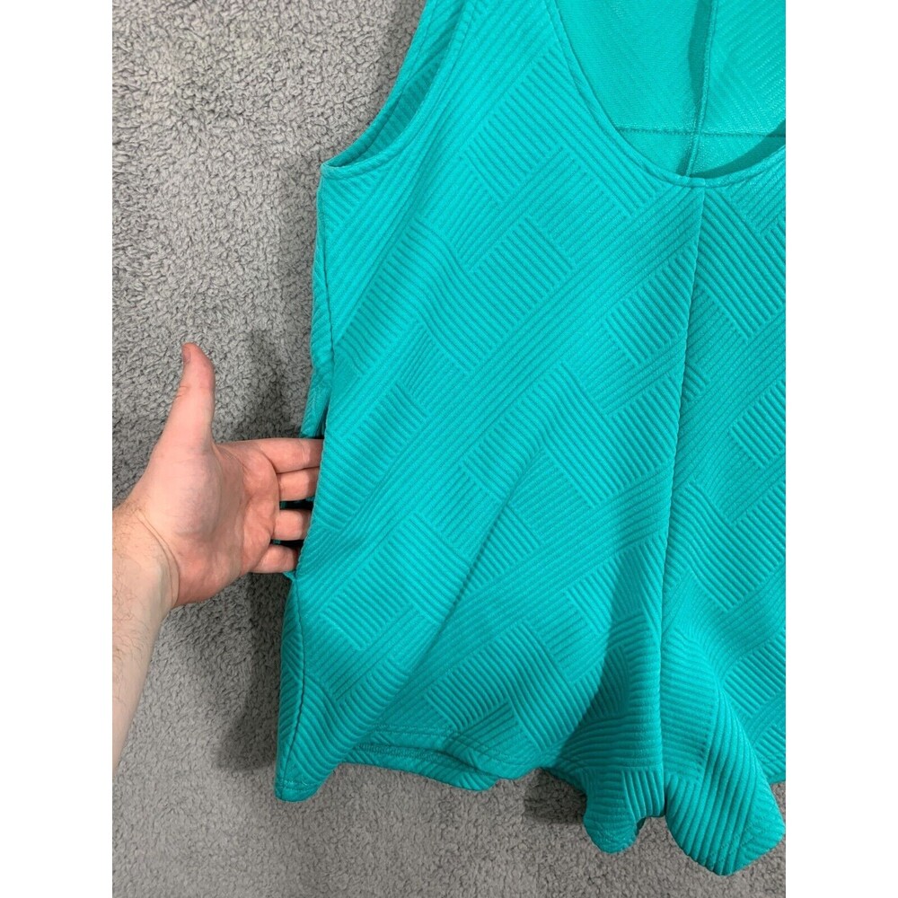 NWT Seen Be Seen Medium (M) Blue Soft Overall Shorts Adjustable Strap Boutique - Picture 4 of 14